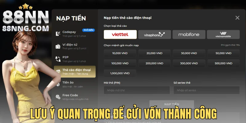 Lưu ý quan trọng để gửi vốn thành công