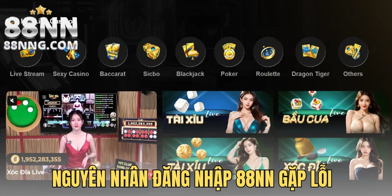 Nguyên nhân đăng nhập 88NN gặp lỗi